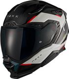 Nexx X.WST3 Manga Carbon Helm - Zwart/wit/rood - Maat XL