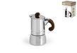HABI Caffettiera roestvrij staal Lili Caffè Oro Tazze 2 fondo voor inductie Moka Guarnizioni