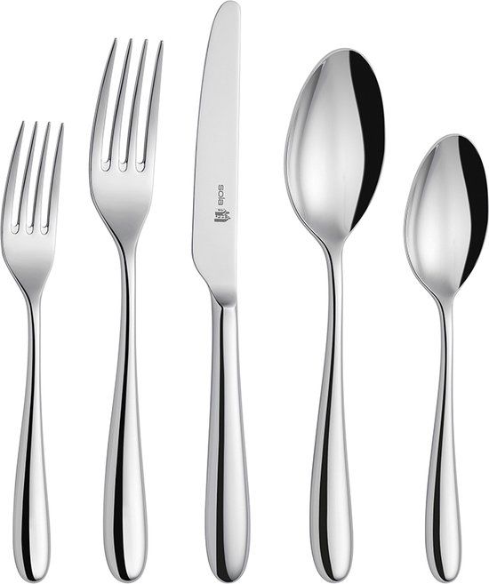 Sola Siena Bestekset 6 Persoons - 24 Delig RVS Bestek Set - Zilver