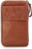 Spikes & Sparrow Leren Portemonnee / Mini Crossbodytas - Reno - Brandy Cognac