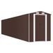 vidaXL Tuinschuur - 1021x223 cm - Staal - Bruin
