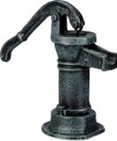 Relaxdays decoratieve waterpomp - antieke tuindecoratie - gietijzer - nostalgische flair - groengrijs