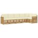 vidaXL - Buiten - bank - set - 6 - st - Wit - en - crèmekleurig - Polyester