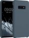 kwmobile hoesje geschikt voor Samsung Galaxy S10e - Hoesje met siliconen coating - Smartphone case in leisteen