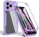 Techsuit Hoesje geschikt voor Apple iPhone 17 Pro Max - ColorVerse 360 Case met Screenprotector - Paars