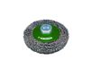 Osborn 2514361 AR0002514361 haakse slijper 125 mm, kegelborstel D125x10 mm schroefdraad M14x2,0 gegolfde roestvrij staaldraad 0,30 mm TÜV getest, groen