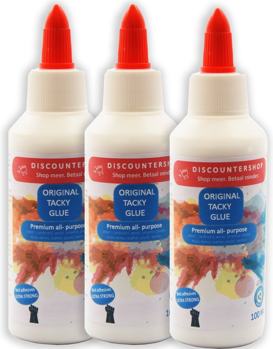 discountershop Tacky Glue - 3 x 100ml - 300 ML - 8720572686991
