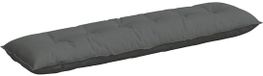 vidaXL Rugkussen Donkergrijs Stof 180 x 19 x 50 cm