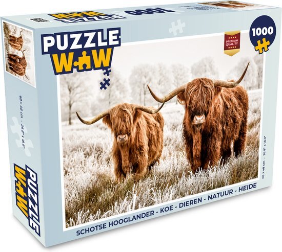 MuchoWow Puzzel Schotse hooglander - Koe - Dieren - Legpuzzel - Puzzel 1000 stukjes volwassenen