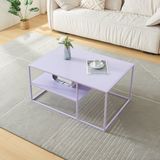 en.casa Salontafel Solund met plank 45x90x60 cm lila