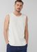 s.Oliver - Heren - Jersey tanktop met geribbelde textuur - Wit - Maat XL