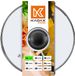 KADAX Couvercle en verre, Couvercle résistant à la chaleur avec poignée en plastique, trou vapeur, couvercle de casserole, couvercle universel pour casseroles et marmites, en différentes tailles, rond (14cm)