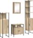 vidaXL Badkamermeubel Set 4-delig Sonoma Eiken 33 x 33 x 185,5 cm