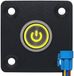 ProRide Metalen Pulsschakelaar Inbouwpaneel 12V OFF-(ON) - 16mm - met Aansluitkabel - Spatwaterdicht - 12V/24V - LED indicatie Geel