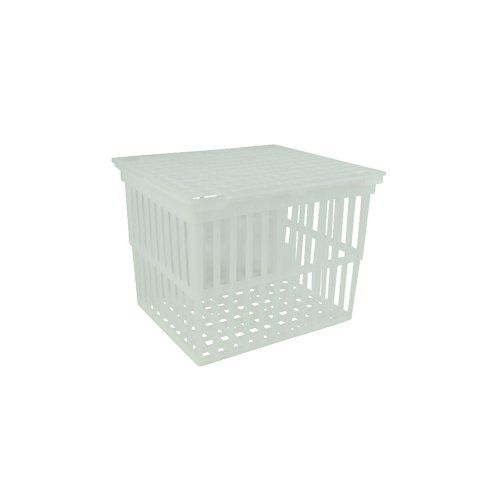 Neolab 1-3123 kunststof mand met deksel, 127 x 102 x 102 mm
