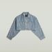 G-Star Hyper Cropped Jacket Wmn Dames Spijkerjas Vintage Platinum Blue Katoen S
