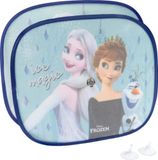 Tataway Disney Frozen autoluifels 44x35 cm - Zonnebrandcrème aan de zijkant met Elsa en Anna voor kinderen | Officieel Disney-autoaccessoire