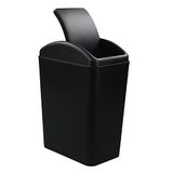 Cand Keuken Vuilnisbak, Plastic Prullenbak met Swing Deksel (zwart)