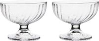 Luminarc Billiet Vanlaere NV Set van 2x stuks ijs/sorbet coupes op voet van glas 380 ml