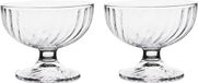 Billiet Vanlaere NV Set van 2x stuks coupe à glace/sorbet sur pied en verre 380 ml