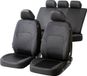 Walser Premium Autostoelbekleding Logan met Zipper ZIPP-IT - Autostoelhoes set - 2 stoelbeschermer voor voorstoel - 1 stoelbeschermer voor achterbank zwart/rood 11861
