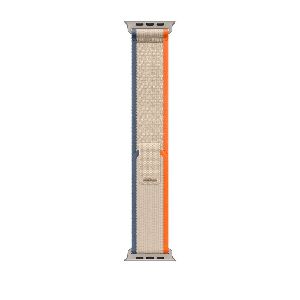 Apple Watch Band - Beige/Orange - Nylon/Recycled Polyester/Titanium/Spandex - S/M - 44/45/49mm
