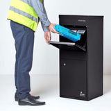 Smart Parcel Box™ Pakketbrievenbus – Grote Pakketbox / Pakketkluis – Gegalvaniseerd Staal – Voor- & Achtertoegang - Zwart