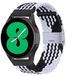 By Qubix Qubix - Braided nylon bandje - Zwart / wit - geschikt voor Huawei Watch GT 6 / GT 7 / GT 6 pro / GT 7 pro - 46mm