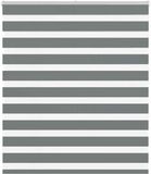 vidaXL Zebra rolgordijn 135x150 cm stofbreedte 130,9 cm donkergrijs
