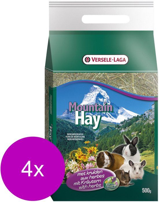 VERSELE-LAGA Bergweidehooi 500 g - Ruwvoer - 4 x Kruiden