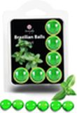Secret Play Brazilian Balls - Massageolie - voor Erogene Zones - 6 Stuks - Muntsmaak