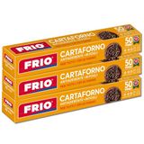 FRIO - Set van 3 rollen bakpapier van voorgesneden vellen 33 x 38 cm (in totaal 150 vellen)