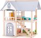 Woody Vila Isabelle Woody Puppenhaus Villa Isabelle aus Massivholz, 13 Möbelstücke, 53 x 32,5 x 51 cm