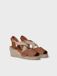 Toni Pons SALINA Espadrille ouverte pour femmes en cuir tressé avec talon compensé
