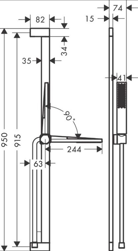 Hansgrohe Pulsify E Glijstangset Chroom 24380000