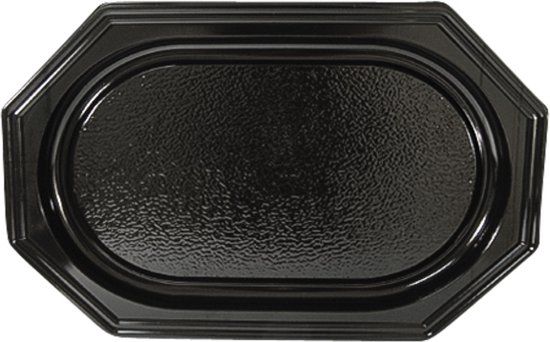 IEZZY disposables Cateringschaal - uit gerecycleerd PET - ft 45 x 30 cm - zwart - pak van 10 stuks