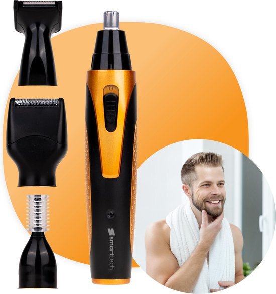 Smart-Tech Neustrimmer - Oortrimmer Oplaadbaar | Neushaartrimmers | Baardtrimmers | Wenkbrauw trimmer | 4 in 1 oplaadbare Multifunctionele Neus- en oor trimmen | Trimmersets | Scheren | Mannen en Vrouwen