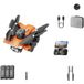 SZSMART P11S Drone avec caméra 8K 360° d'évitement d'obstacles (3 batteries - autonomie : 20 min - Orange)