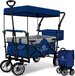 KESSER® Bolderkar opvouwbaar Bolderwagen GT9000 met dak Strandkar - Blauw / Grijs
