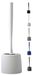 Spirella Toiletborstel met Houder – Witte Toiletborstelhouder van Polypropyleen – WC Borstel Houder – 10,7 x 36,5 cm