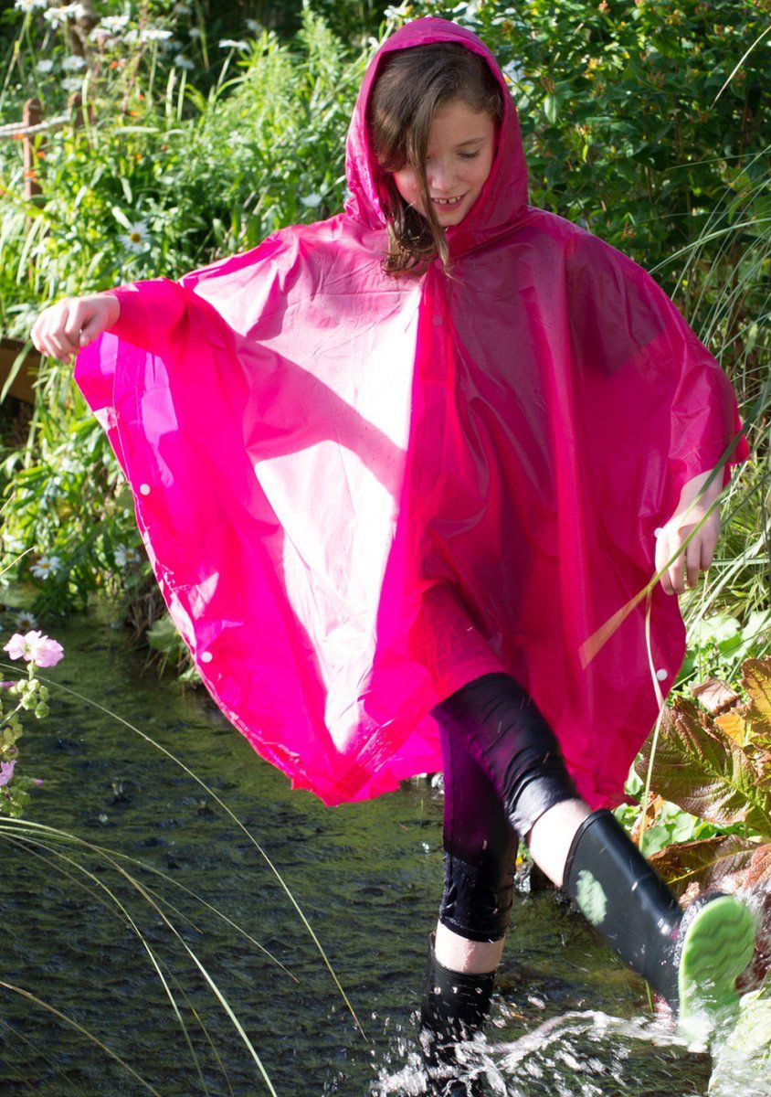 SPLASHMAC Regenponcho voor kinderen - fuchsia