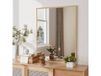 HOMCOM Miroir mural rectangulaire 90 x 70 cm, cadre en bois, idéal pour la salle de bain, salon ou chambre, naturel