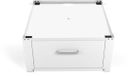 Wasophoogte® Lave-linge avec tiroir - Meuble de surélévation pour lave-linge XL - Socle pour lave-linge - 31cm de haut - Blanc - Universel - 63*63 (LxL) - Supports muraux inclus