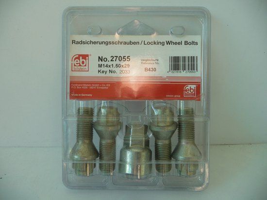 Febi - Slotboutenset M14x29mm Staal Zilver 4 stuks