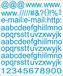 Quattroerre 1220 letterset, zelfklevend, blauw