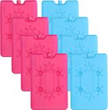 Merkloos / Sans marque Humbert Und Brandt Gmbh Voordeelset van 8x koelelementen blauw/roze 200 ML en 11 x 16 cm