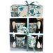 Allen Designs - Decoratieve mokkenset 4 kopjes met uilen en rugzak