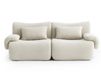 MILYsofa Canapé modulaire, 2 places, tissu bouclé, housses amovibles (crème-beige, 2 places)