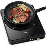 Camping Inductiekookplaat, 1 plaat, 2000 W, mobiele 9 temperatuurstanden en 9 vermogensinstellingen, 26 cm kookplaat, inductie, camping met 3-uurs timer, veiligheidsslot (M2)