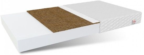 Viking Choice Kinder matras schuim - 80x180cm - met kokoslaag - Wit